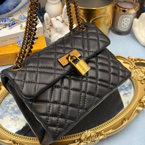 🆕 KURT GEIGER LONDON 🧿 NWOT Mini Brixton Lock Leather Convertible Shoulder Bag - Picture 7 of 15